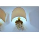 Coppia di lampade da parete - Grappolo d'uva - Ottone e vetro di Murano 1960