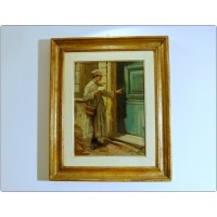 Rialdo Guizzardi - Olio su tela - La fattorina del telegrafo