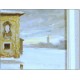 Rialdo Guizzardi ( Milano 1920 ) Oil on wood - Milano Winter snow