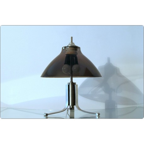 G. REGGIANI - Lampada da Tavolo - Perspex / Ottone - Made in Italy