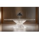 G. REGGIANI - Lampada da Tavolo - Perspex / Ottone - Made in Italy