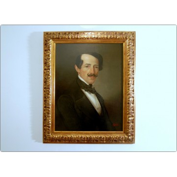Emilio Galli - Oil on canvas - Portrait of Gaetano Donizetti - 20th century