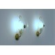 L. FONTANA Pair of wall lamps - Brass / Glass - Mid-Century '50