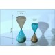 VENINI Hourglass - LIMITED ED. 30 Cm - F. Bianconi Murano - Aquamarine / Beige