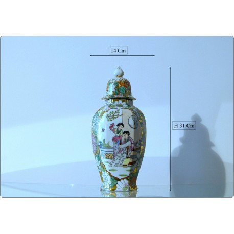 Porcelain potiche - Ginger jar Qing dynasty 20th century