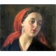 P. E. Passaro - Oil on Canvas - Portrait of a Young Woman 1955