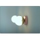 Wall Lamp GLASS SPHERE Art. A-050 - Metal / Brass - PINK