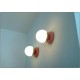 Wall Lamp GLASS SPHERE Art. A-050 - Metal / Brass - PINK
