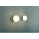 Pair of Wall Light GLASS SPHERE Art. A-068 - Brass structure - WHITE
