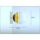 Pair of Wall Light GLASS SPHERE Art. A-068 - Brass structure - WHITE