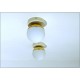 Pair of Wall Light GLASS SPHERE Art. A-068 - Brass structure - WHITE