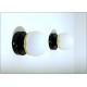 Pair of Wall Sconces GLASS SPHERE Art. A-048 - Brass structure - BLACK
