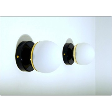 Wall Lamp GLASS SPHERE Art. A-048 - Metal / Brass - BLACK