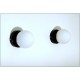 Pair of Wall Sconces GLASS SPHERE Art. A-048 - Brass structure - BLACK