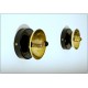 Pair of Wall Sconces GLASS SPHERE Art. A-048 - Brass structure - BLACK