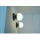 Coppia di Applique SFERA GLASS Art. A-048 - Struttura in Ottone - NERO