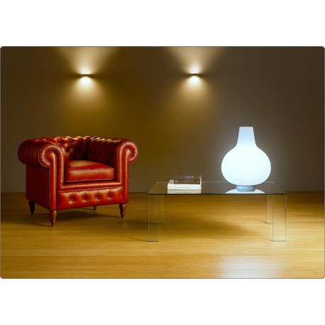 FONTANA ARTE Lampada / Vaso da Tavolo - Ottone / Vetro - Max Ingrand 1955