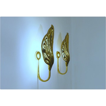 BOTTEGA GADDA Coppia di lampade da parete - Ottone - Italy 1970