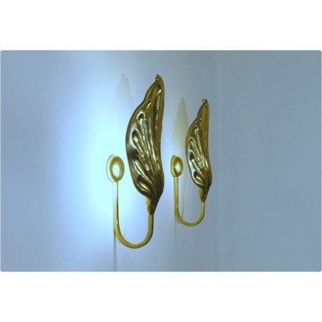 BOTTEGA GADDA Coppia di lampade da parete - Ottone - Italy 1970