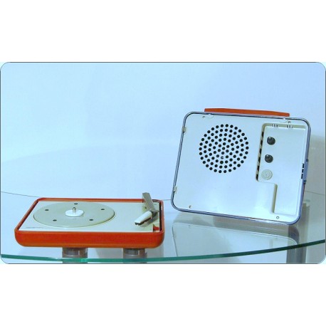 BRIONVEGA Portable Turntable Mod. Fv 1014 - 33 / 45 RPM, Design M. Zanuso 1964