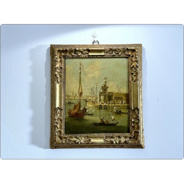 GIUSEPPE PONGA ( attrib. ) VENEZIA Canal Grande - Olio su tela - 19th century
