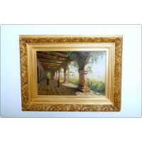 ACHILLE VIANELLI - Olio su Tela - Il Chiostro 1886