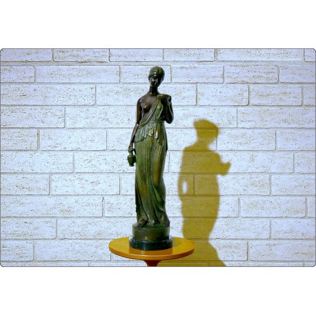 James Hunt - Scultura in bronzo - Ebe la dea greca - 19th Century - H 65 cm