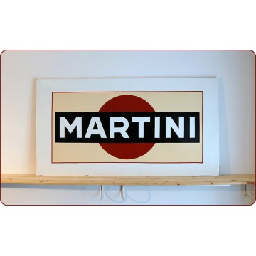 Tabella Smaltata MARTINI, Prod. EMAILLERIE BELGE, Belgio 1960, MT 1,5 x 80 Cm