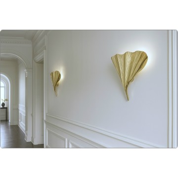 Pair of Wall Lamp Art. A-018 LEAF - BRASS - LIMITED Edition