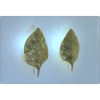 Coppia di Applique Art. A-017 FOGLIA - OTTONE - LIMITED Edition