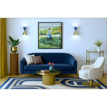 Applique Art. A-033 - Metallo / Ottone - BLU Opaco