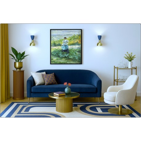 Applique Art. A-033 - Metallo / Ottone - BLU Opaco