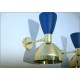 Wall Lamp Art. A-033 - Metal / Brass - BLUE Opaque