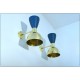 Wall Lamp Art. A-033 - Metal / Brass - BLUE Opaque