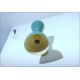 Pair of Wall Sconces Art. A-040 - Metal Lampshade - Brass structure - LIGHT GREEN Color