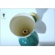 Pair of Wall Sconces Art. A-040 - Metal Lampshade - Brass structure - LIGHT GREEN Color