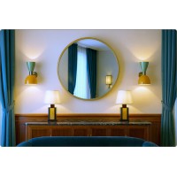 Applique Art. A-035 - Metallo / Ottone - VERDE Chiaro / ARANCIONE