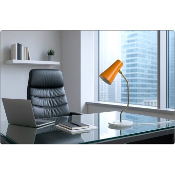 Table Lamp Art. TL-310 - Brass / Marble - ORANGE Color