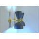 Wall Lamp Art. A-083 - Metal / Brass - Light BLUE Opaque