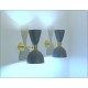 Wall Lamp Art. A-083 - Metal / Brass - Light BLUE Opaque