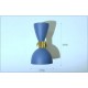 Wall Lamp Art. A-083 - Metal / Brass - Light BLUE Opaque