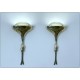 C.S. ARTE Firenze - Pair of ART DECO wall lamps - Brass - G. Santoni 1970