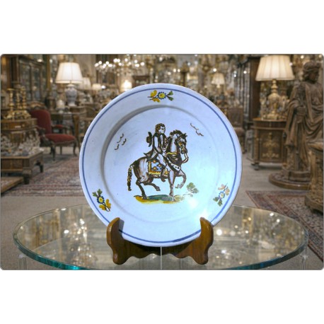 Majolica plate - MANISES factory - 18th century