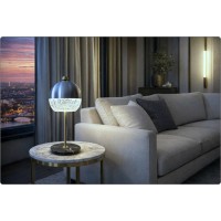 CRISTAL ART - Lampada da Tavolo - Cristallo e Ottone - Italy 1960