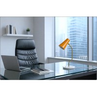Table Lamp Art. TL-310 - Brass / Marble - ORANGE Color