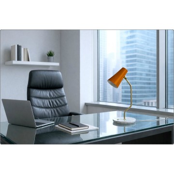 Table Lamp Art. TL-313 - Brass / Marble - RED Color