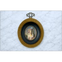 Miniatura - Gouache su Porcellana - Italian School 19th Century