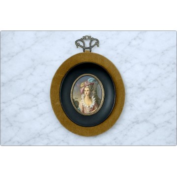 Miniatura - Gouache su Porcellana - Italian School 19th Century
