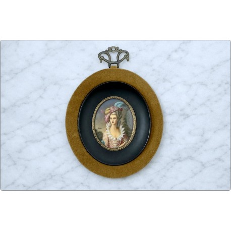 Miniatura - Gouache su Porcellana - Italian School 19th Century