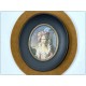 Miniature - Gouache on porcelain - Italian School 19th Century